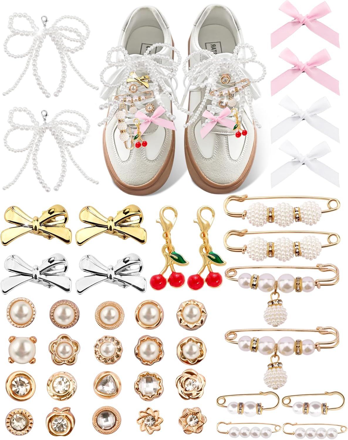 ピース Safety Pins For Clothes 80-Piece Sock Charm Kit - Bling Safety